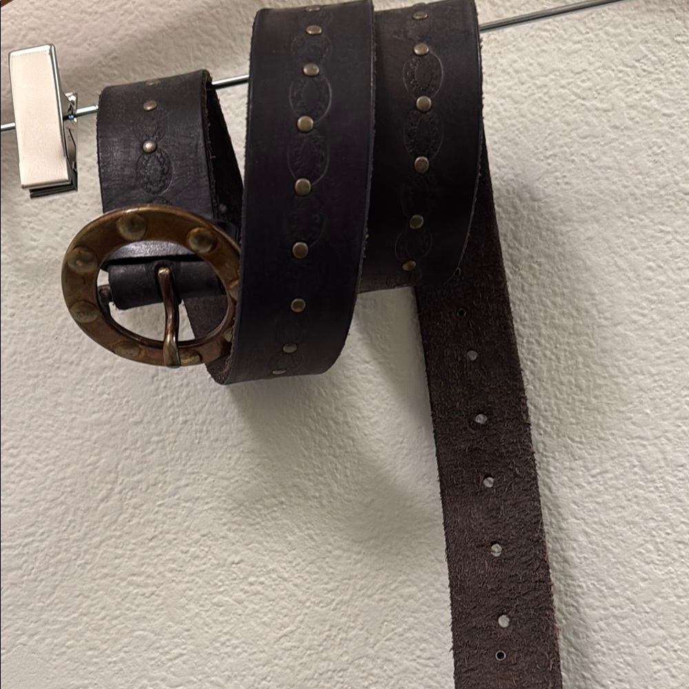 GAP Black Leather Belt with Polished Finish